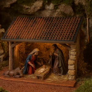 Tegole di plastica per capanna e casa presepe natalizio 38 x 23 cm