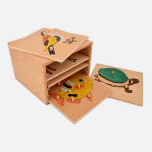 [:it]Cofanetto porta incastri degli animali completo[:en]Animal puzzle cabinet: five[:]